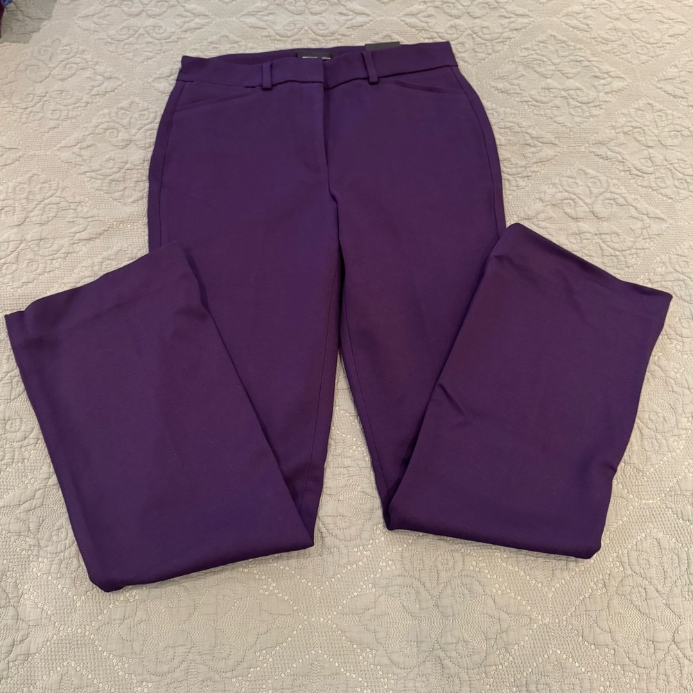 White House Black Market Rich Purple Straight Leg Pants
